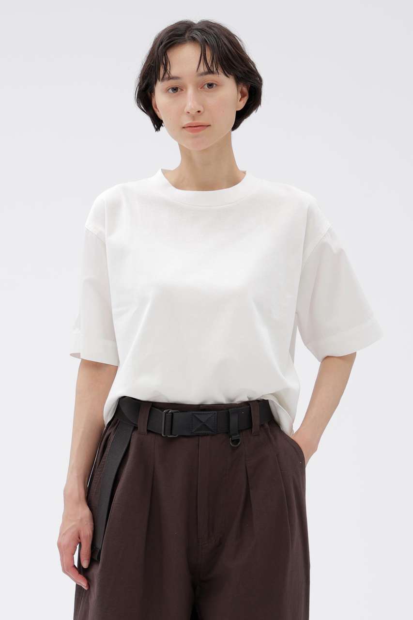 マーガレット・ハウエル/MARGARET HOWELLの【予約販売】GARMENT DYE COTTON JERSEY TOP(ホワイト/5956168550)