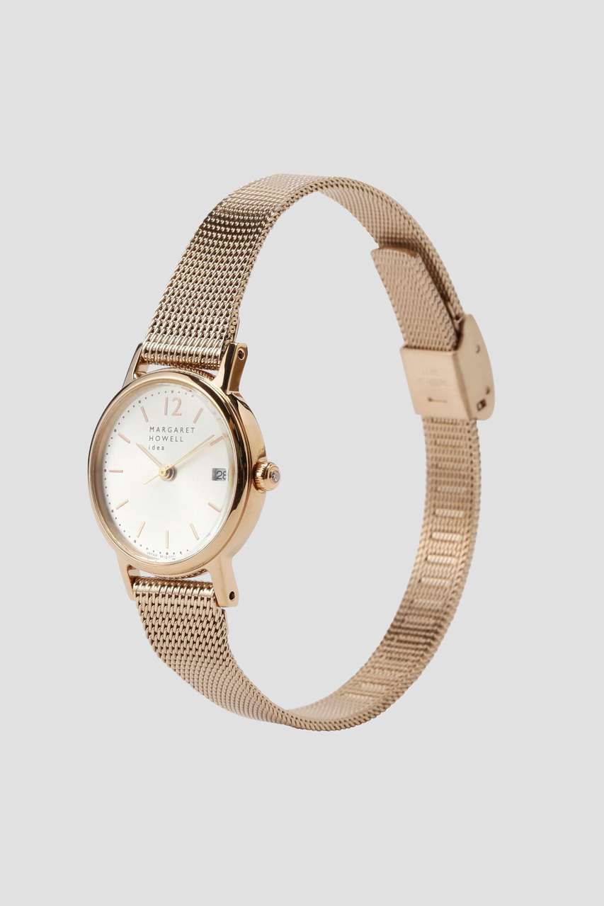 マーガレット・ハウエル/MARGARET HOWELLのMESH BAND DATE WATCH(ゴールド/5781273002)