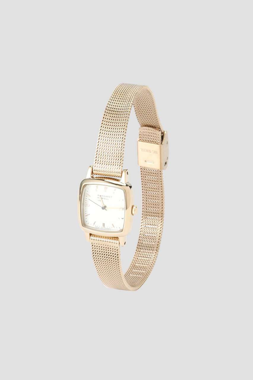 マーガレット・ハウエル/MARGARET HOWELLのMESH BAND SQUARE WATCH(ゴールド/5783273003)
