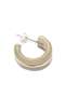miriam renshaw ISSENDO HORN AND SILVER TWIN HOOP EARRING マーガレット・ハウエル/MARGARET HOWELL