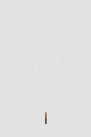 マーガレット・ハウエル/MARGARET HOWELLのmiriam renshaw ISSENDO HORN AND SILVER RECTANGULAR NECKLACE(150200/150201)