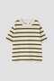 OUTLINE STRIPE JERSEY TOP マーガレット・ハウエル/MARGARET HOWELL ホワイト