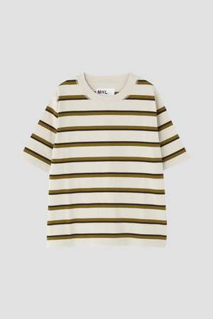 マーガレット・ハウエル/MARGARET HOWELLのOUTLINE STRIPE JERSEY TOP(110100/110102)
