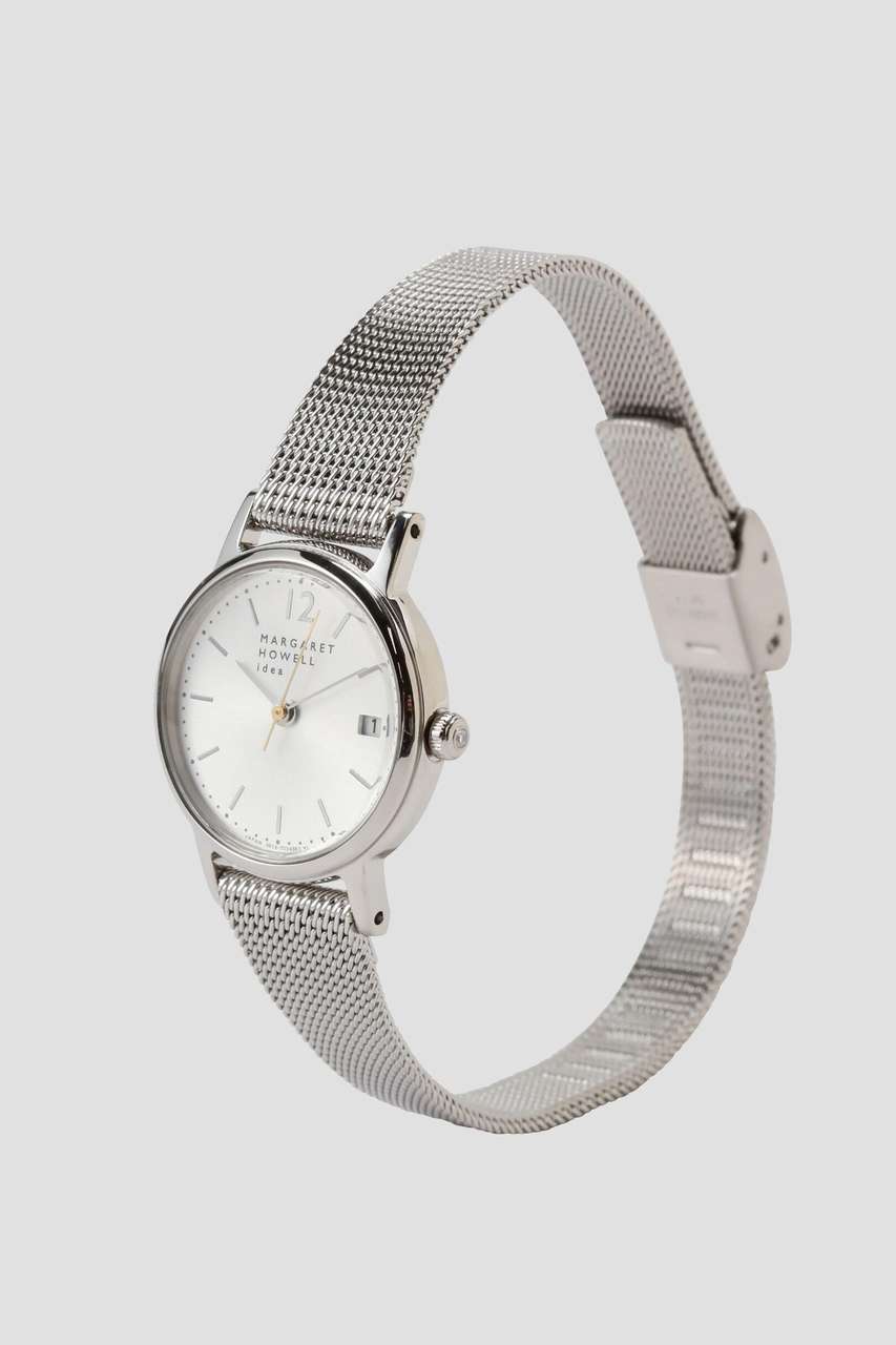 マーガレット・ハウエル/MARGARET HOWELLのMESH BAND DATE WATCH(シルバー/5781273001)
