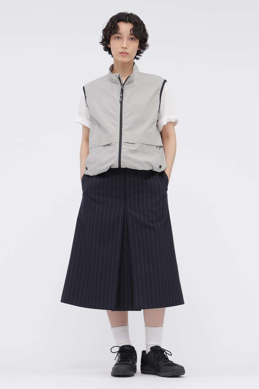 マーガレットハウエル スカート　ダークネイビー　サイズ2 MARGARET HOWELL(マーガレット・ハウエル)｜【予約販売】WIDE STRIPE