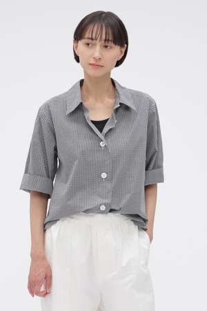 マーガレット・ハウエル/MARGARET HOWELLの【予約販売】COTTON LINEN GINGHAM SHIRT(110400/110402)