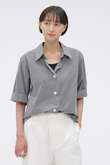 COTTON LINEN GINGHAM SHIRT