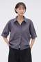 【予約販売】COTTON LINEN GINGHAM SHIRT マーガレット・ハウエル/MARGARET HOWELL ブラウン