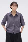 COTTON LINEN GINGHAM SHIRT