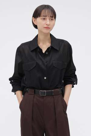マーガレット・ハウエル/MARGARET HOWELLの【予約販売】SHEER COTTON STRIPE SHIRT(110400/110403)