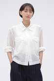 SHEER COTTON STRIPE SHIRT