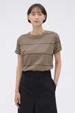 FINE COTTON STRIPE JERSEY TOP