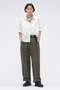 【予約販売】COTTON LINEN TINY RIPSTOP TROUSERS マーガレット・ハウエル/MARGARET HOWELL カーキ