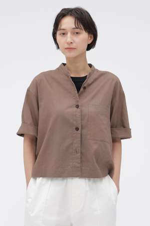 マーガレット・ハウエル/MARGARET HOWELLの【予約販売】SURFACE DYED COTTON LINEN SHIRT(110400/110402)