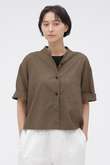 SURFACE DYED COTTON LINEN SHIRT