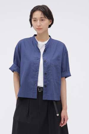 マーガレット・ハウエル/MARGARET HOWELLの【予約販売】SURFACE DYED COTTON LINEN SHIRT(110400/110402)