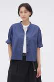 SURFACE DYED COTTON LINEN SHIRT