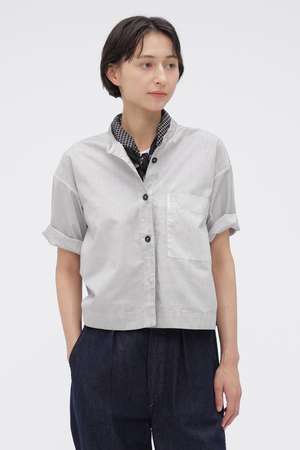 マーガレット・ハウエル/MARGARET HOWELLの【予約販売】CARBON DYED COTTON POPLIN SHIRT(110400/110402)