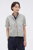 CARBON DYED COTTON POPLIN SHIRT