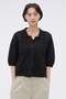 【予約販売】IRREGULAR RIB COTTON LINEN KNITWEAR マーガレット・ハウエル/MARGARET HOWELL ブラック