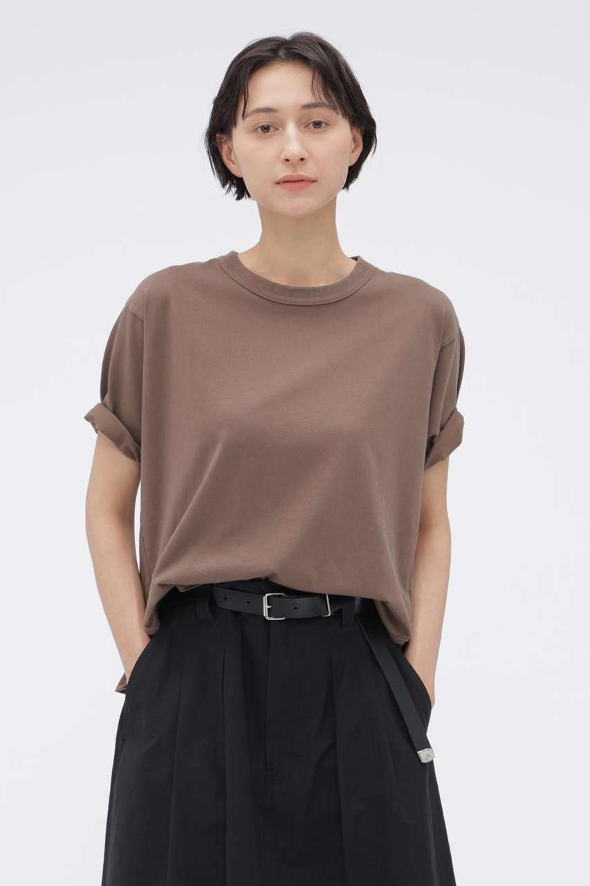 マーガレット・ハウエル/MARGARET HOWELLの【予約販売】FADED ROUGH COTTON JERSEY TOP(ブラウン/5956268200)