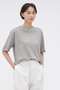 【予約販売】CARBON DYED COTTON LINEN TOP マーガレット・ハウエル/MARGARET HOWELL グレー