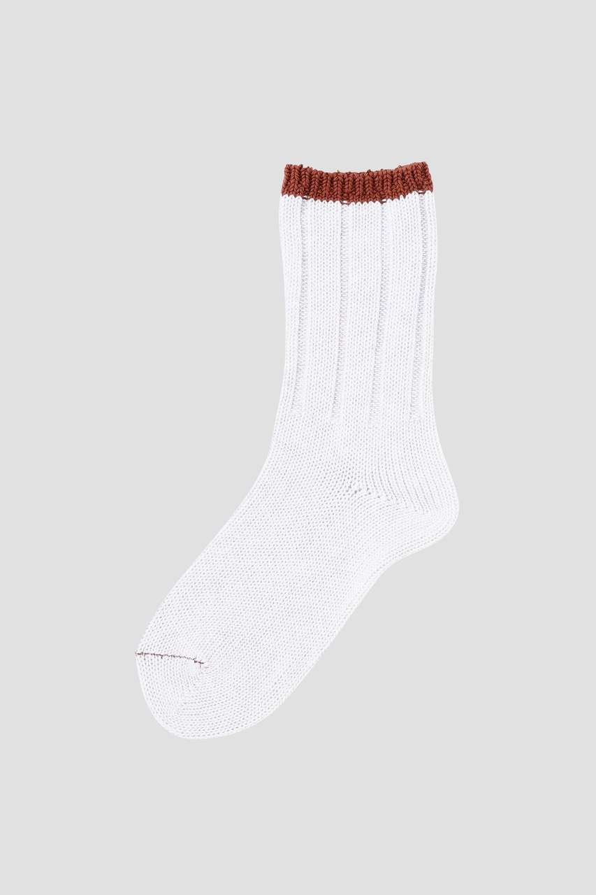 マーガレット・ハウエル/MARGARET HOWELLの【予約販売】TIPPED COTTON RIB SOCKS(ホワイト/5956279200)