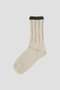 【予約販売】TIPPED COTTON RIB SOCKS マーガレット・ハウエル/MARGARET HOWELL ベージュ