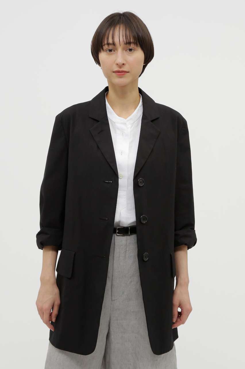 マーガレット・ハウエル/MARGARET HOWELLのWASHED COTTON POPLIN JACKET(ブラック/5785120005)