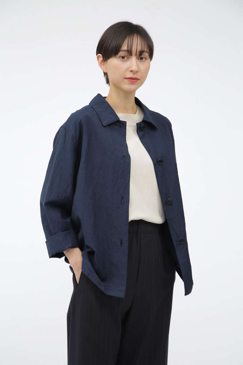 マーガレット・ハウエル/MARGARET HOWELLのYARN DYE WOOL LINEN(ブルー/5785125003)