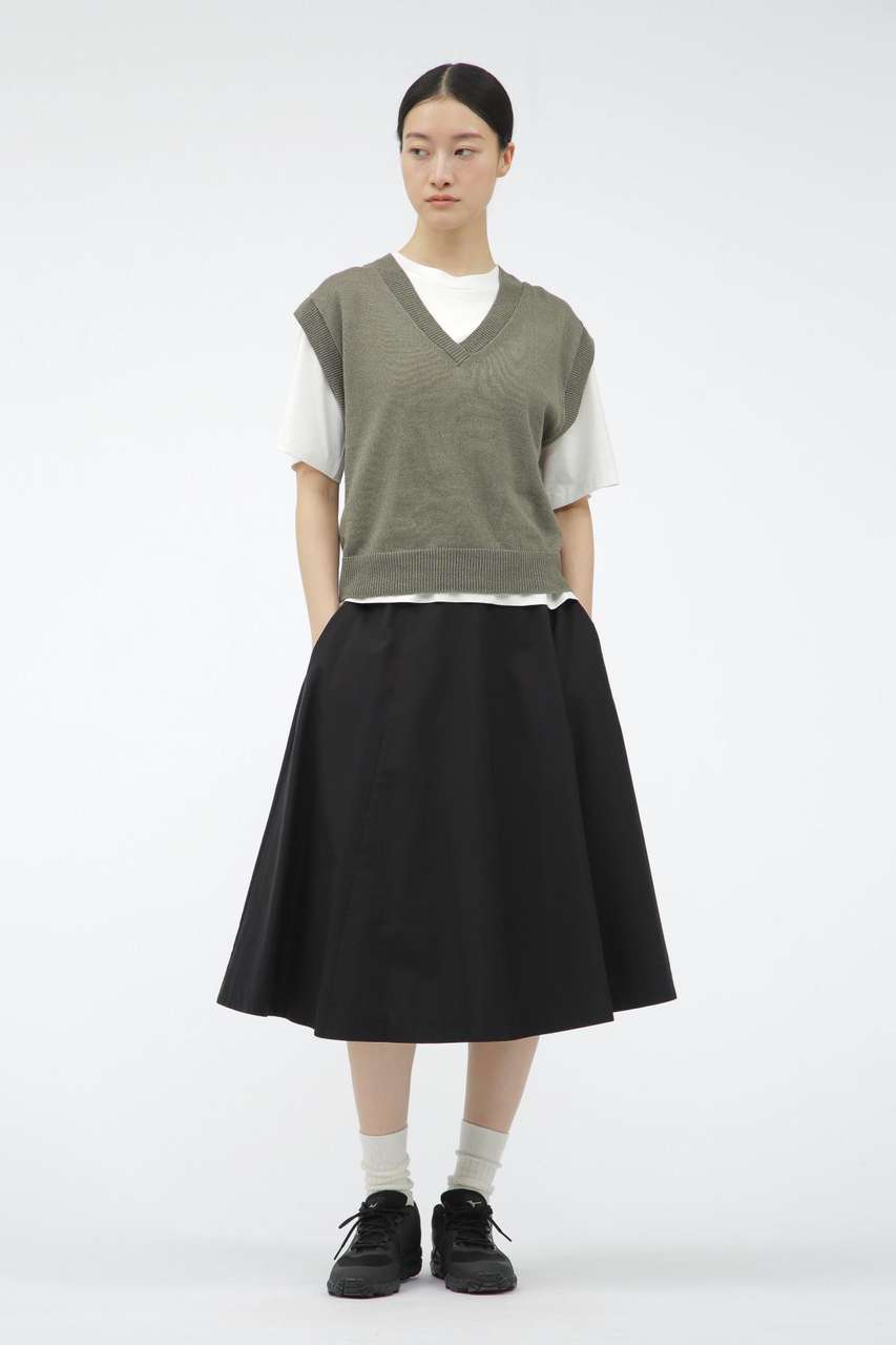 【最終価格】MARGARETHOWELLマーガレットハウエル スカートブラックⅡ MARGARET HOWELL(マーガレット・ハウエル)｜SOFT COMPACT COTTON
