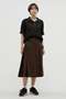 COTTON RAMIE CHAMBRAY SKIRT マーガレット・ハウエル/MARGARET HOWELL ブラウン