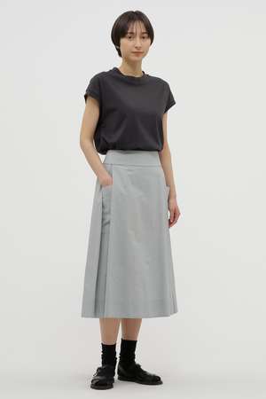 マーガレット・ハウエル/MARGARET HOWELLのCOTTON RAMIE CHAMBRAY SKIRT(110700/110703)