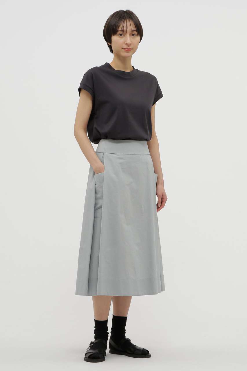 マーガレット・ハウエル/MARGARET HOWELLのCOTTON RAMIE CHAMBRAY SKIRT(ブルー/5785132012)
