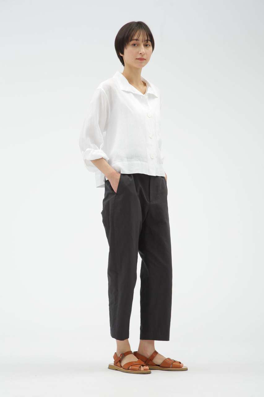 マーガレット・ハウエル/MARGARET HOWELLのPLAIN WEAVE COTTON LINEN TROUSERS(グレー/5785143007)