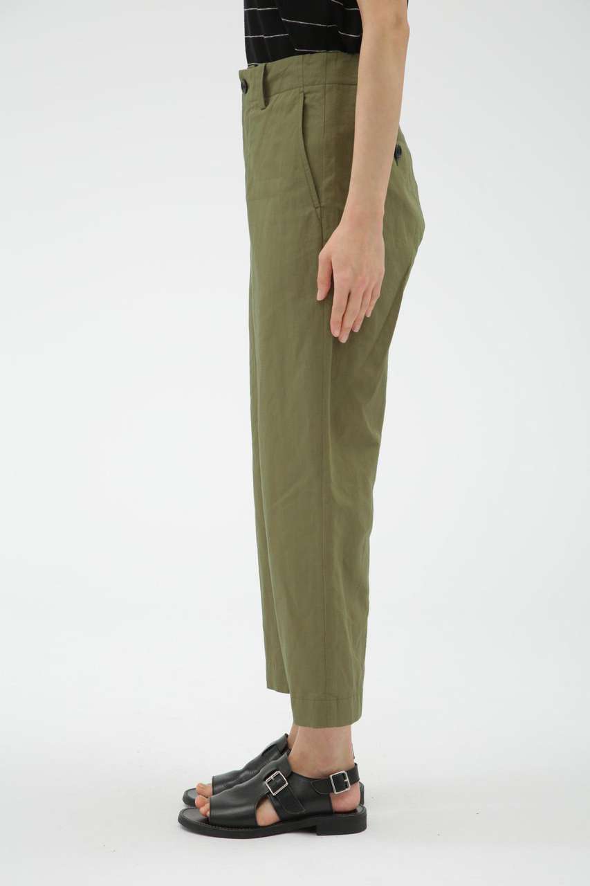 MARGARET HOWELL リネン　タック　ワイドパンツ カーキ　2023年 MARGARET HOWELL(マーガレット・ハウエル)｜PLAIN WEAVE COTTON LINEN