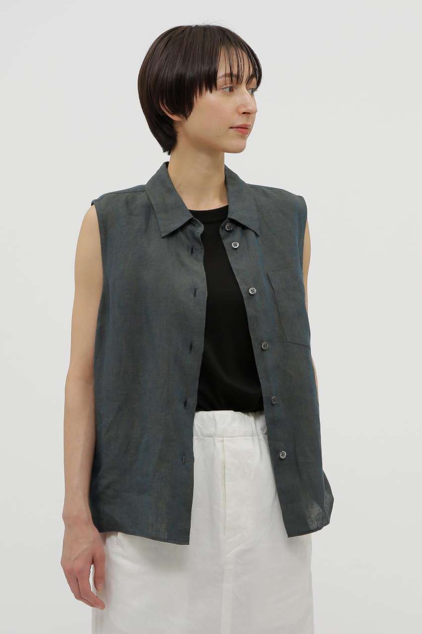 マーガレット・ハウエル/MARGARET HOWELLのLINEN CHAMBRAY SHIRT(ブルー/5785151001)
