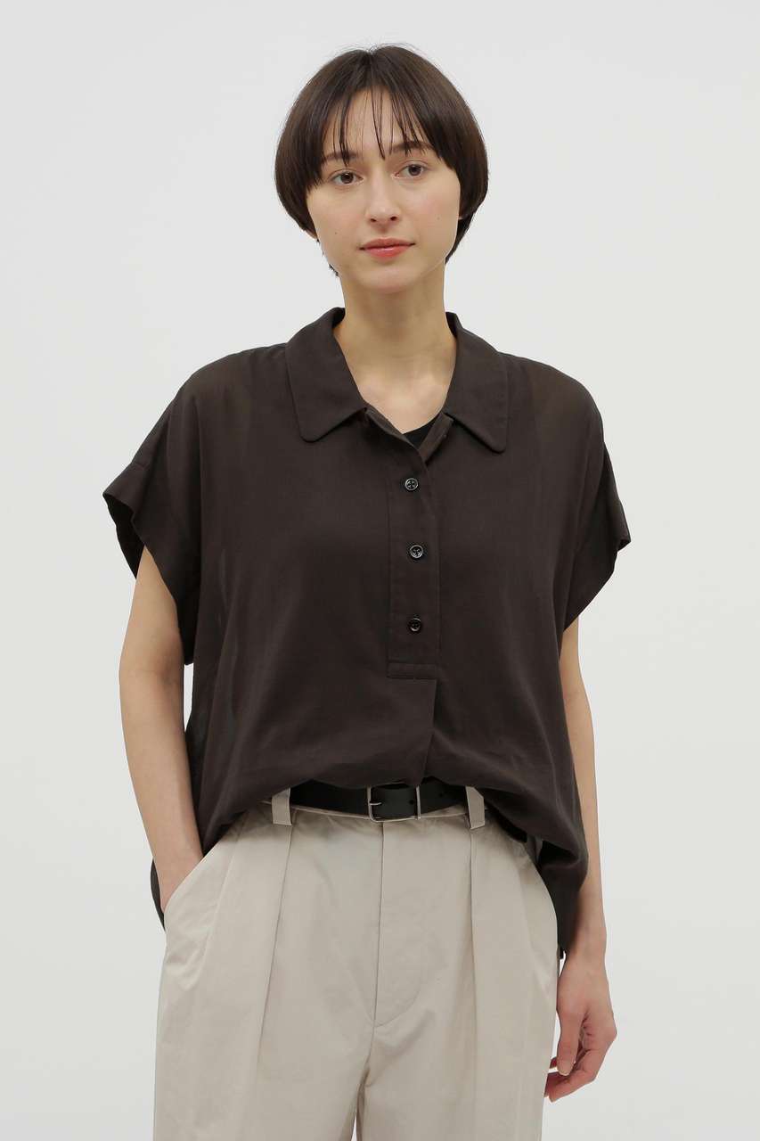 マーガレット・ハウエル/MARGARET HOWELLのCOTTON CHIFFON SHIRT(ブラウン/5785152007)