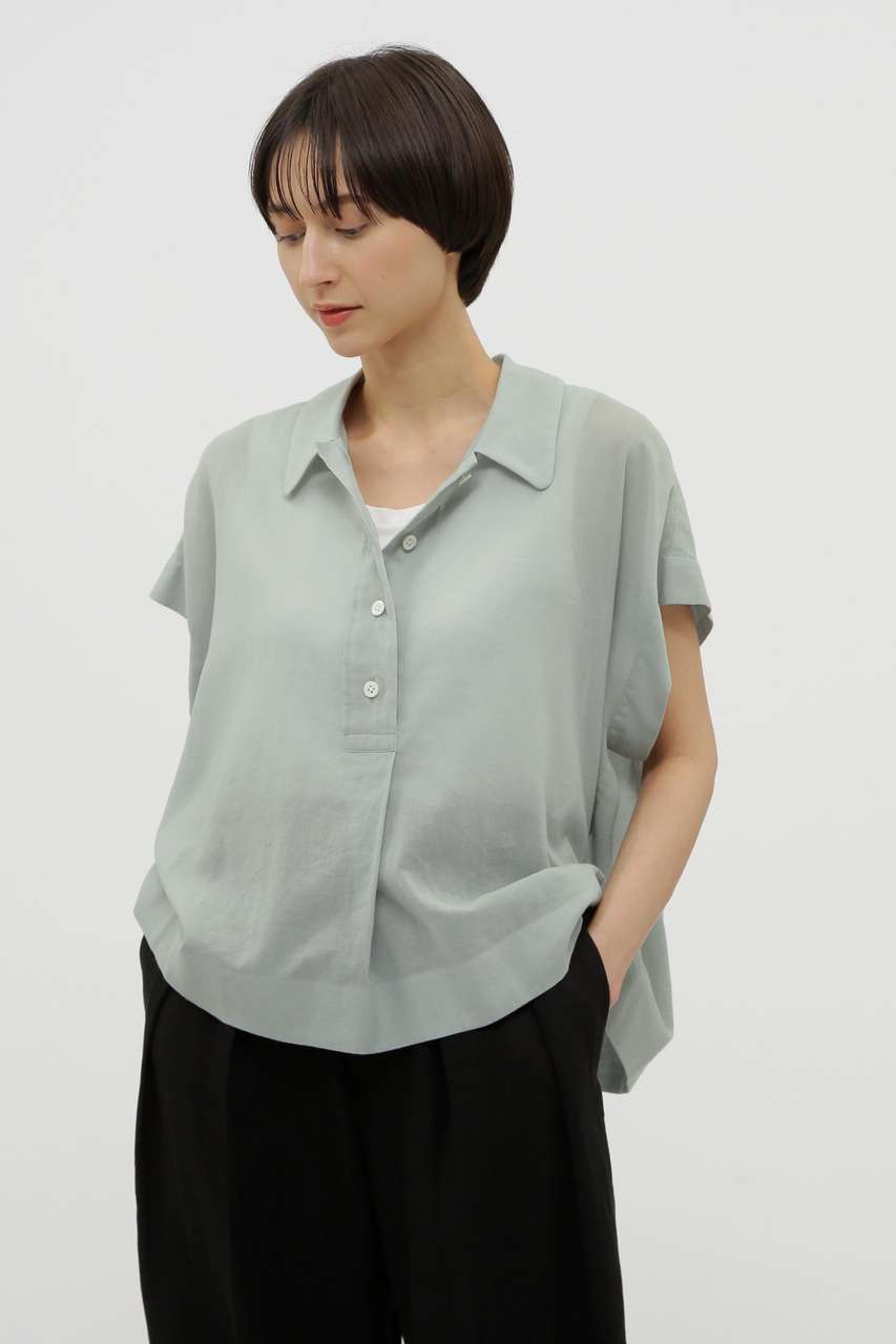 マーガレット・ハウエル/MARGARET HOWELLのCOTTON CHIFFON SHIRT(ブルー/5785152007)