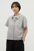 HAIRLINE STRIPE COTTON LINEN SHIRT