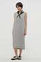 YARN DYED LINEN DRESS マーガレット・ハウエル/MARGARET HOWELL グレー