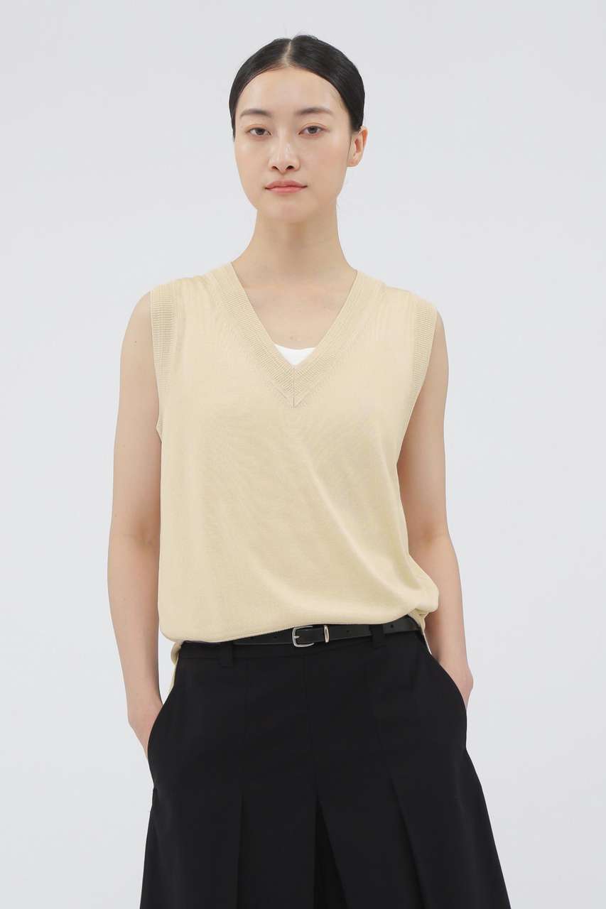 マーガレット・ハウエル/MARGARET HOWELLのWASHABLE SILK KNITWEAR(ホワイト/5785161030)