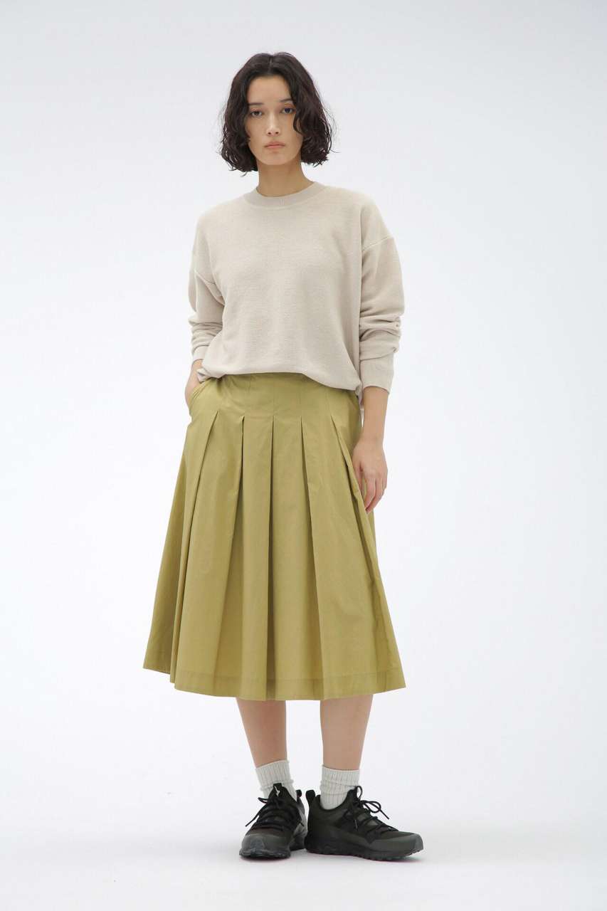 マーガレットハウエル✨MHL. チノスカート ベージュ サイドアジャスターベルト MARGARET HOWELL(マーガレット・ハウエル)｜WORSTED WOOL/ベージュ の