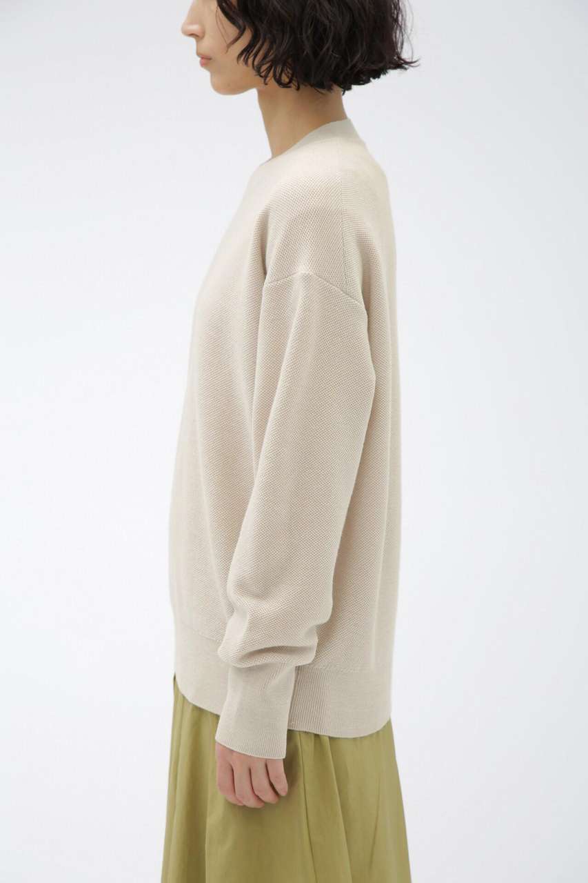 MHL. マーガレットハウエル　ウール100% ニット　ラウンドネック　ベージュ MARGARET HOWELL(マーガレット・ハウエル)｜WORSTED WOOL/ベージュ の