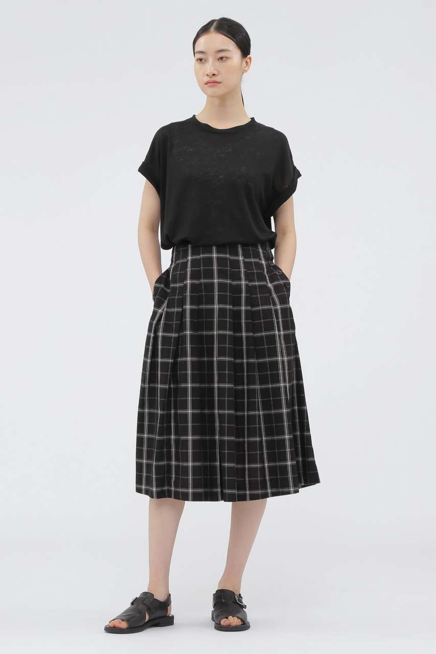 MARGARET HOWELL(マーガレット・ハウエル)｜LINEN JERSEY TOP/ブラック
