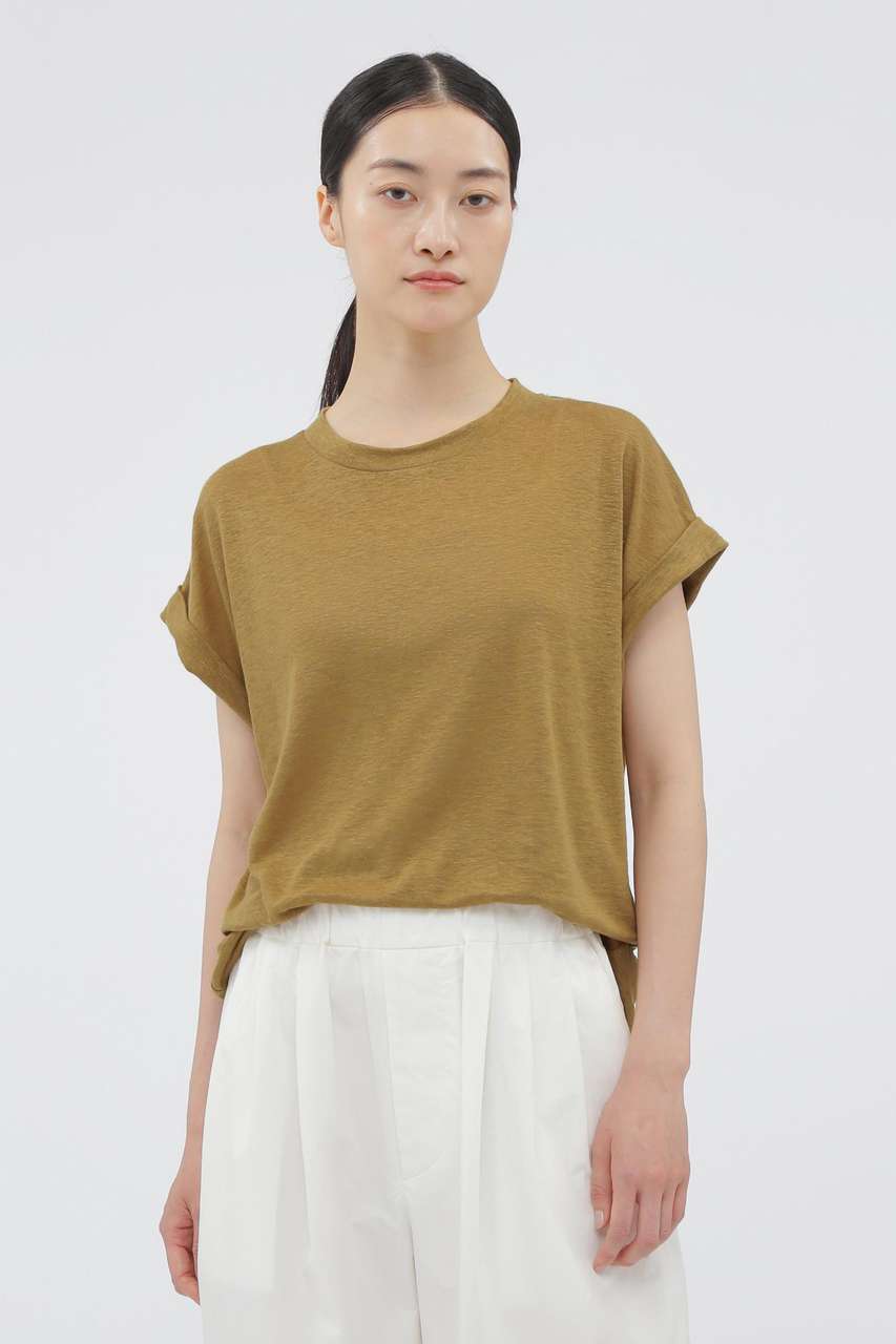 マーガレット・ハウエル/MARGARET HOWELLのLINEN JERSEY TOP(イエロー/5785168030)