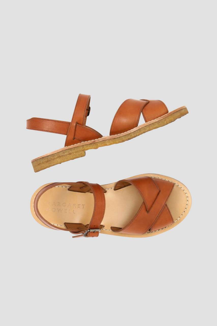 MARGARET HOWELL(マーガレット・ハウエル)｜LEATHER SANDALS/ブラウン