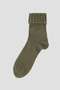 COTTON LINEN SOCKS マーガレット・ハウエル/MARGARET HOWELL カーキ
