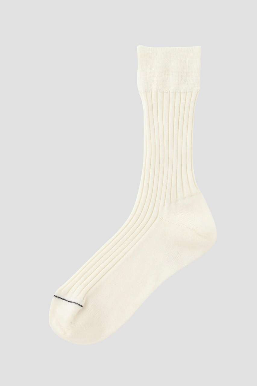 マーガレット・ハウエル/MARGARET HOWELLのFINE COTTON RIB SOCKS(ホワイト/5785179006)