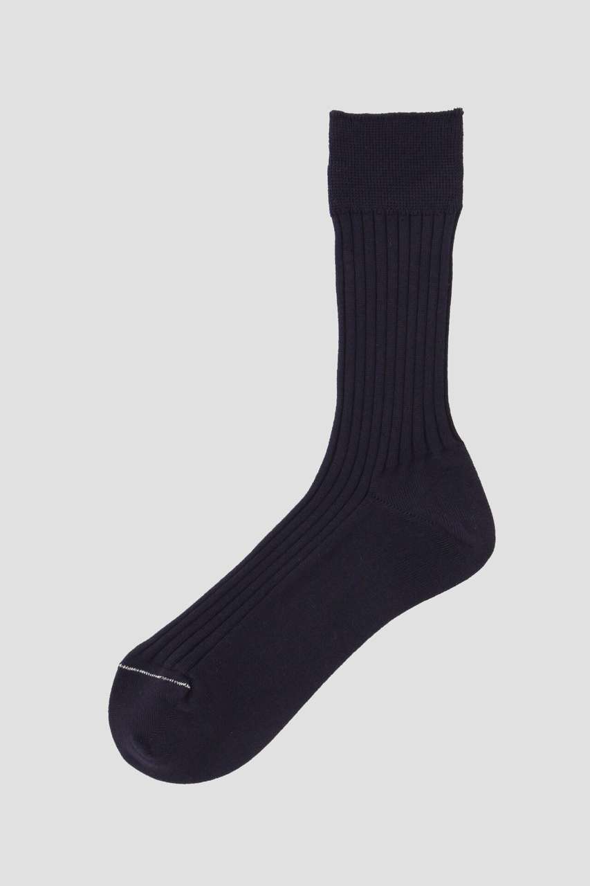 マーガレット・ハウエル/MARGARET HOWELLのFINE COTTON RIB SOCKS(ネイビー/5785179006)